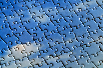 blue puzzle background, wallpaper, texture.