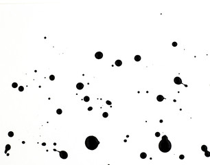 black and white art in the Eastern style. Abstract gouache painting as a fashionable background. Artist oil brush strokes