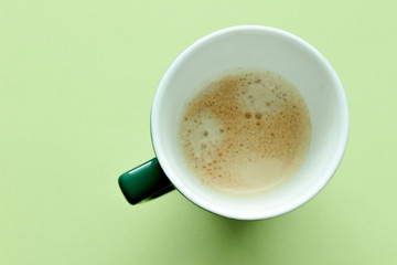 cup of coffee on the table