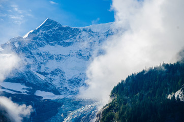 Mountain landscape, high mountains of the alpine ridge.
Forest in the highlands.
Forest, sky and...