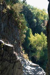Rocce della gola dell'Alcantara, Sicilia