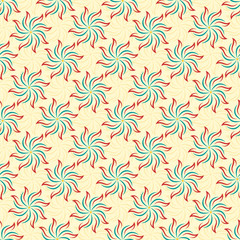 Colorful abstract flowers background. Floral seamless pattern.