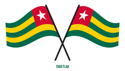 Togo Flag Waving Vector Illustration on White Background. Togo National Flag