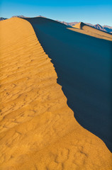 The Mesquite Flat Sand Dunes Near the Foot of the Armagosa Mountain Range, Death Valley National...