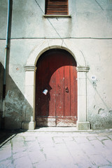 Ancient portals in the streets of Aiello Calabro, Italy.