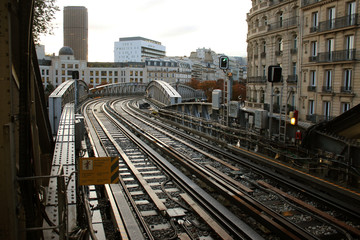 Fototapeta na wymiar Paris - Ligne Aérienne