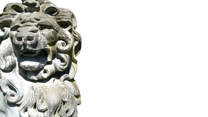 Stone sculpture of a lion

