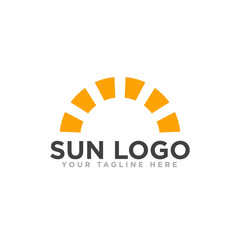 Sun Logo Design Vector Template
