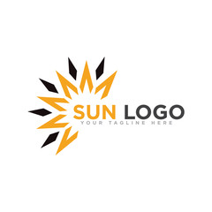 Sun Logo Design Vector Template