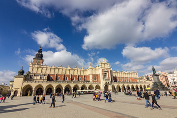 Obraz premium Main market square in Krakow (Poland)