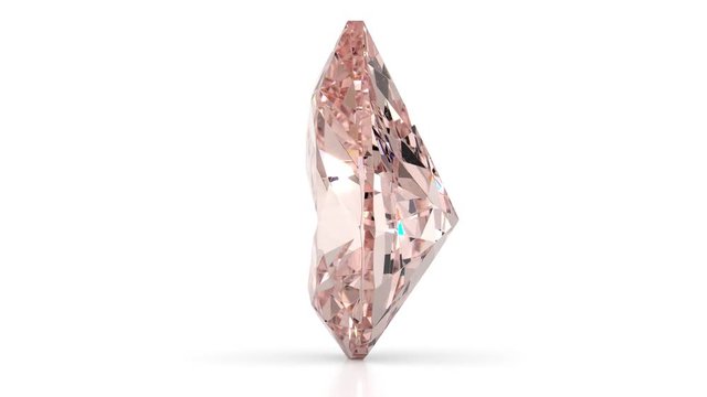 Pear cut fancy pink diamond