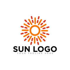 Sun Logo Design Vector Template