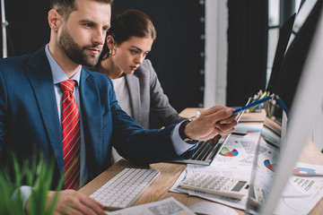 Selective focus of information security analysts identifying problems while working with computers...