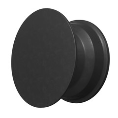 Black Smarthone Cellphone Pop Socket Holder. 3d render illustration isolated on white background.