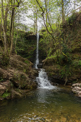 Naklejka premium Doña Ursula waterfall in Lamiña (Cantabria - Spain)