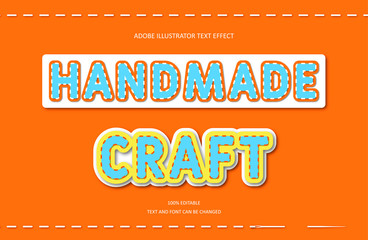 Handmade style editable text effect.