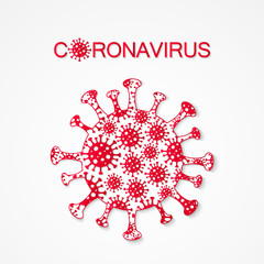 Coronavirus icon, Covid-2019, Dangerous virus