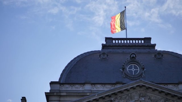 Drapeau Belgique au ralenti (Slow Motion)