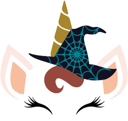 Halloween Unicorn Witch Kawaii