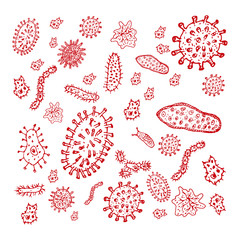corona virus vector illustration