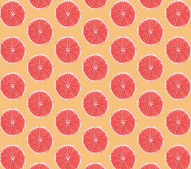 grapefruits on orange background seamless wallpaper