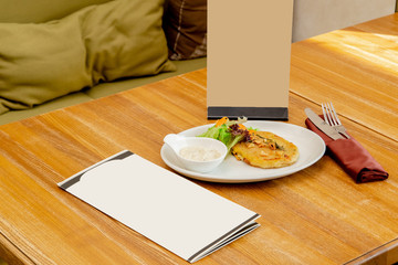 pumpkin pancakes on a white plate