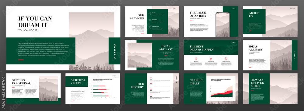 Canvas Prints powerpoint presentation templates set. use for modern keynote presentation background, brochure desi