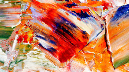 Colorful abstract background wallpaper. Modern motif visual art.  Mixtures of oil paint. Trendy...
