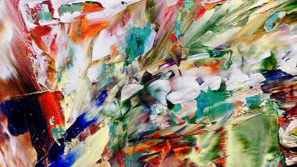 Colorful abstract background wallpaper. Modern motif visual art.  Mixtures of oil paint. Trendy...