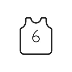 Basketball shirt icon. Shirt symbol modern, simple, vector, icon for website design, mobile app, ui. Vector Illustration