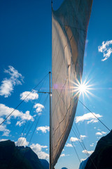 Boat Sailing, Doubtful Sound, South Island, New Zealand