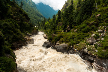 India, Himachal Pradesh, Parvati river