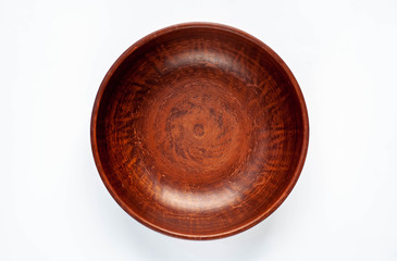 bowl of clay on a white background