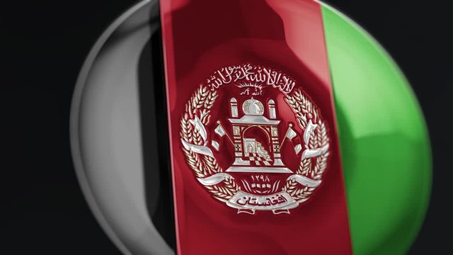 3D intro illustration intro representation of the flag and country of Afganistan