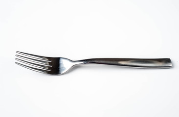 
fork on a white background