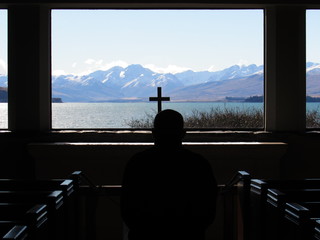 church in new zealand catholic priest praying on easter for coronavirus deaths