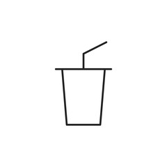 Iced drink icon. Fastfood symbol modern, simple, vector, icon for website design, mobile app, ui. Vector Illustration