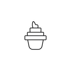 Cupcake icon. Dessert symbol modern, simple, vector, icon for website design, mobile app, ui. Vector Illustration