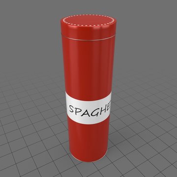 Spaghetti in tube container