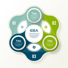 Vector circle infographic. Template for diagram, graph, presentation and chart. Business concept with three options, parts, steps or processes. Abstract background
