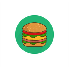 Burger icon design. Burger logo. Food icon logo design