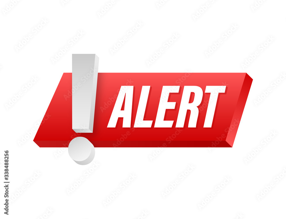 Poster alert sign. attention warning attacker alert sign. technology cyber security protection concept. vec