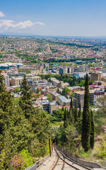 Tbilisi funicular, The ride up to the Mt Mtatsminda, Georgia