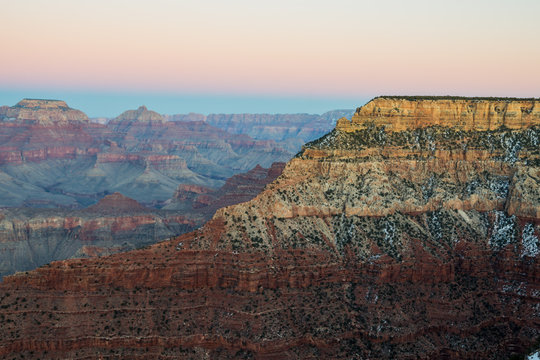 Sunset colors at the Grand Canyon national park