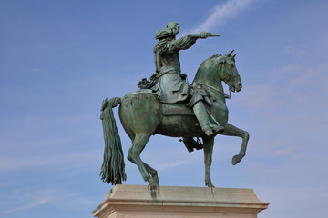 Fototapeta na wymiar Versailles Louis XIV Equestrian Statue, France - King Louis XIV - shot August 2015