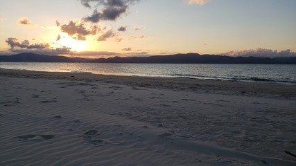 pôr do sol, praia, natureza, vida, férias, céu, mar, 