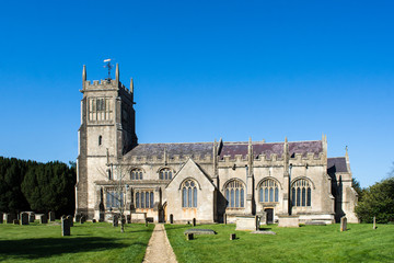Fototapeta na wymiar St Michael & All Angels church in the center of the Wiltshire town of Melksham
