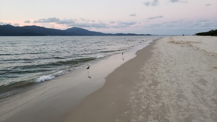 praia, mar, férias,  pôr do sol, natureza, água, montanhas, paraíso