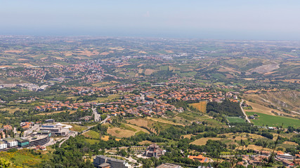 Fototapeta na wymiar Aerial View San Marino