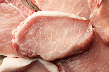 Raw meat for steak on whole background